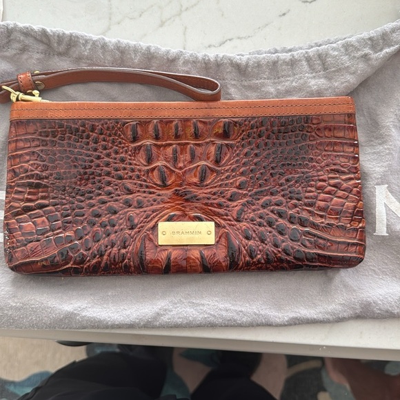 Brahmin Handbags - Brahmin oversized croc embossed leather wristlet